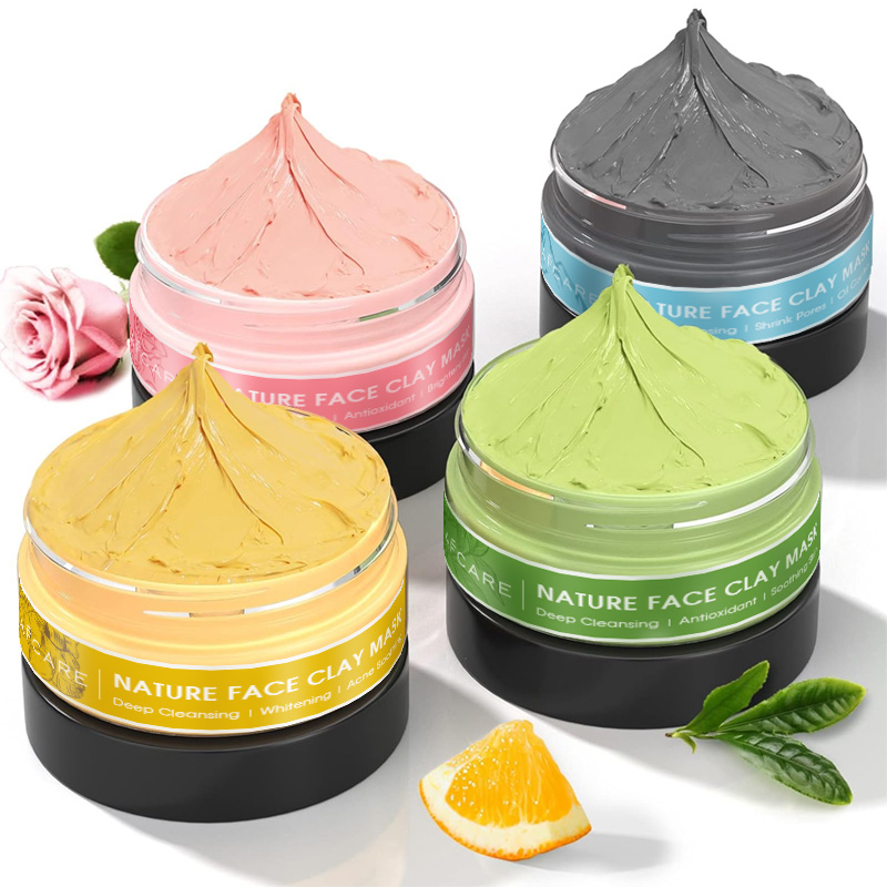 Green Tea Cleansing Clay Mask - 4 قطعة قناع الوجه الطين مجموعة
