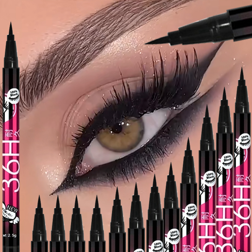 Waterproof Liquid Eyeliner Pen - مجموعة أقلام تحديد العيون السائلة السوداء