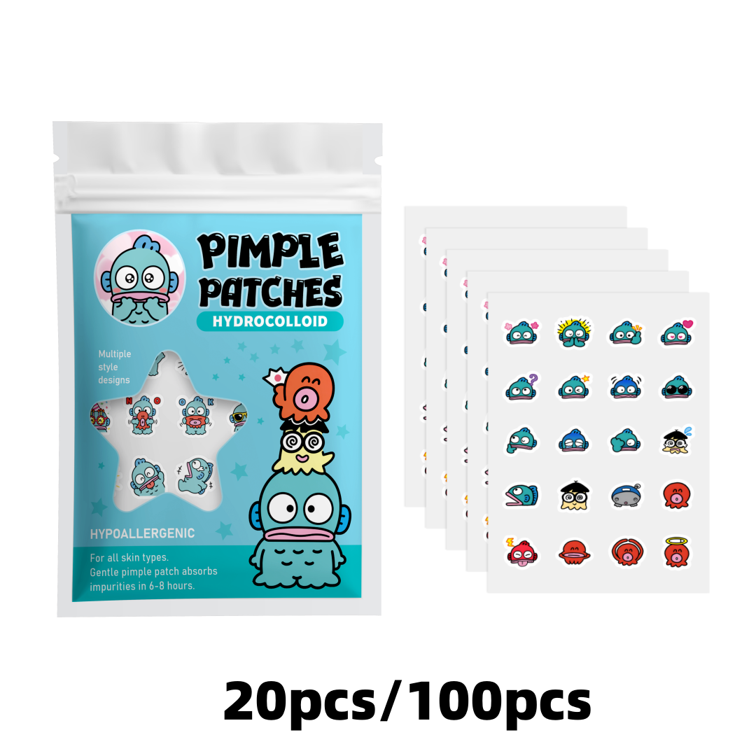Hydrocolloid Pimple Patch - 100/20 قطعة من لاصقات حب الشباب