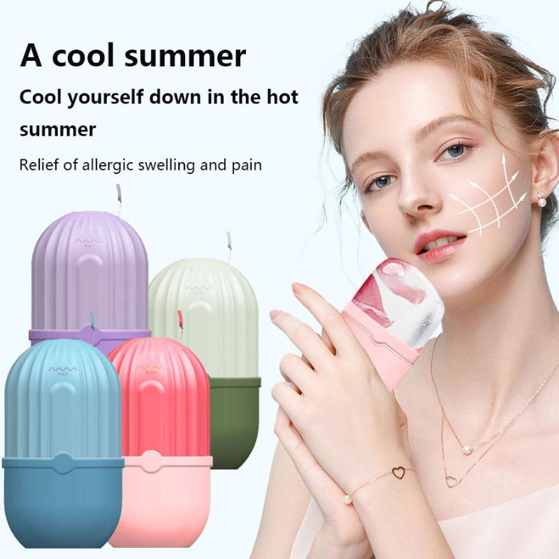 Face Ice Roller Puffiness - أداة تدليك الوجه بالثلج من السيليكون