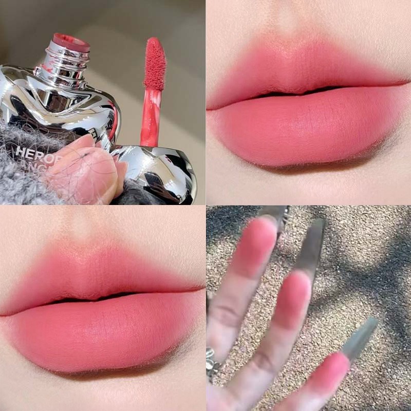 الخوخ القلب حريري ماتي أحمر ال - مراجعة Matte Velvet Lip Tint Long Lasting وسعره
