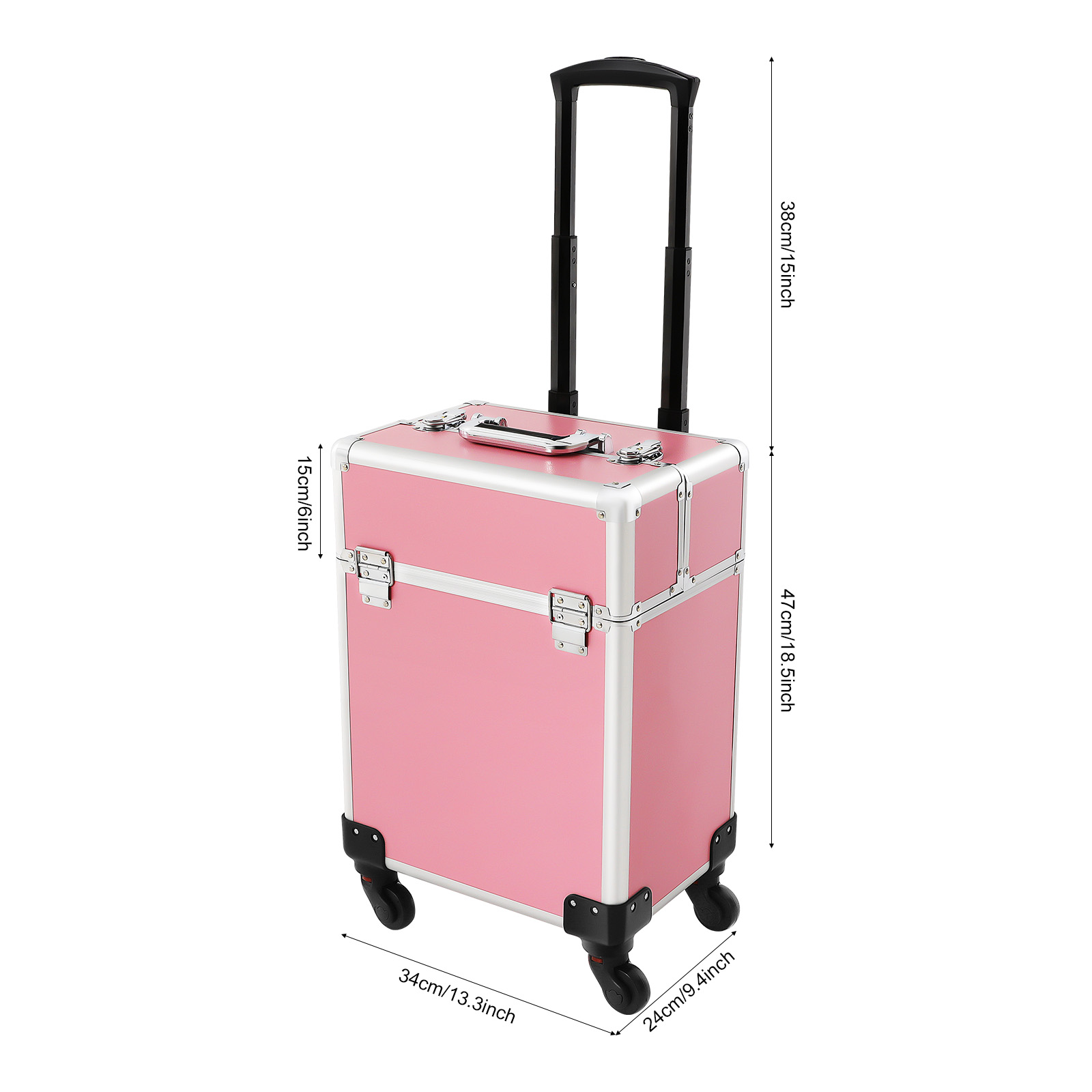 حقيبة مكياج متنقلة بعجلات مع م - مراجعة Makeup وسعره