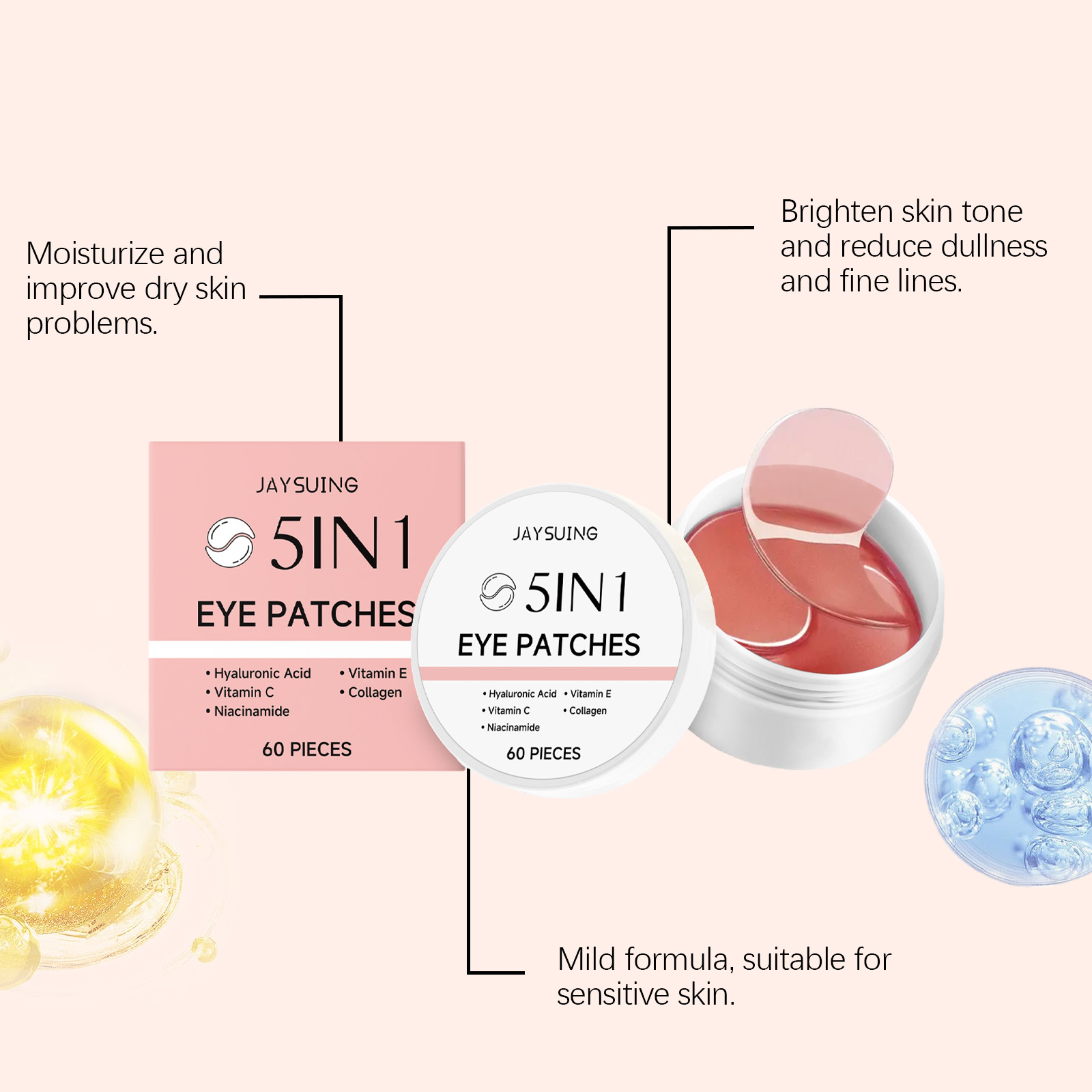 مجموعة من 60 قطعة من لصقات الع - مراجعة Collagen Under Eye Patches وسعره