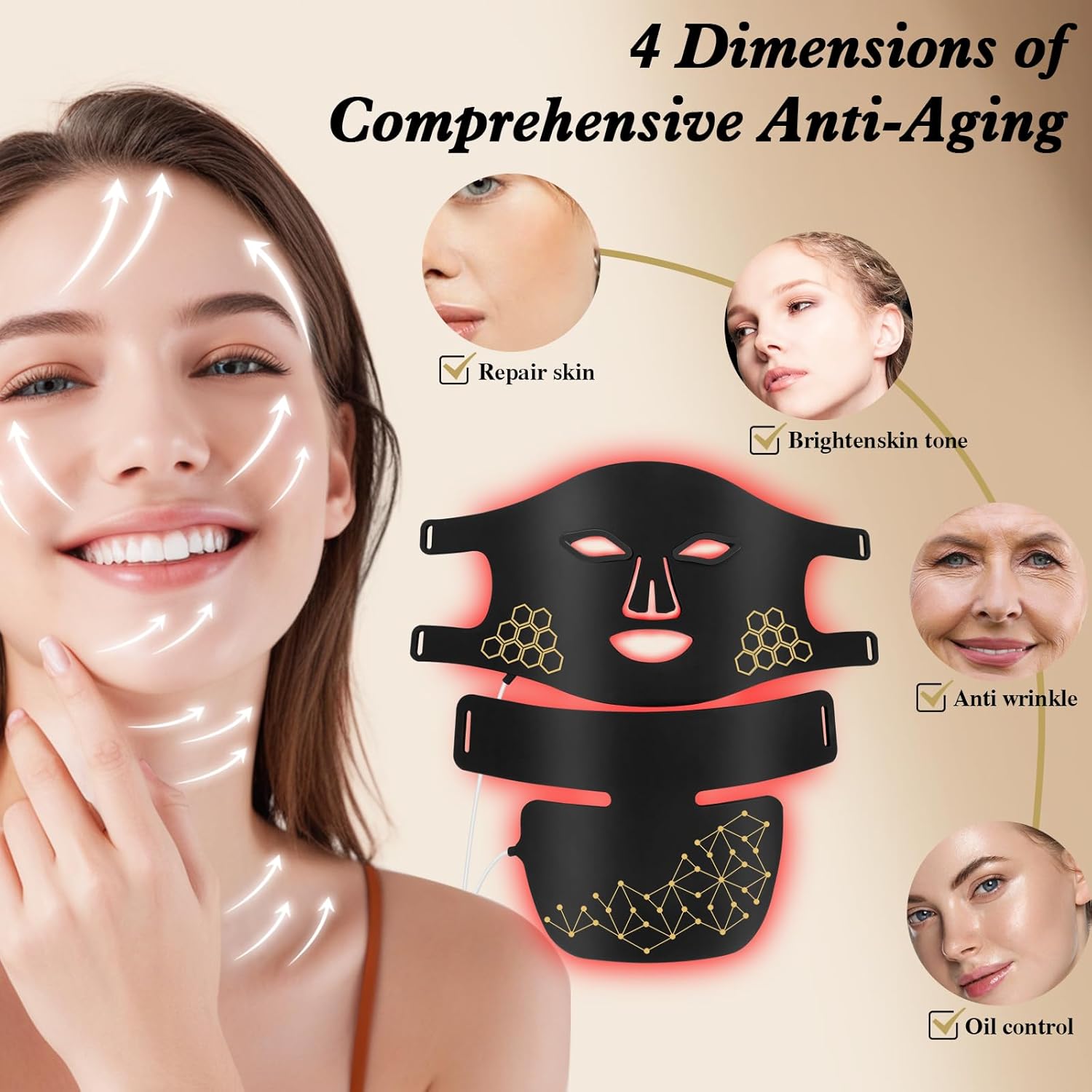 قناع السيليكون LED ثنائي الوظي - مراجعة Led Light Therapy Face Mask وسعره