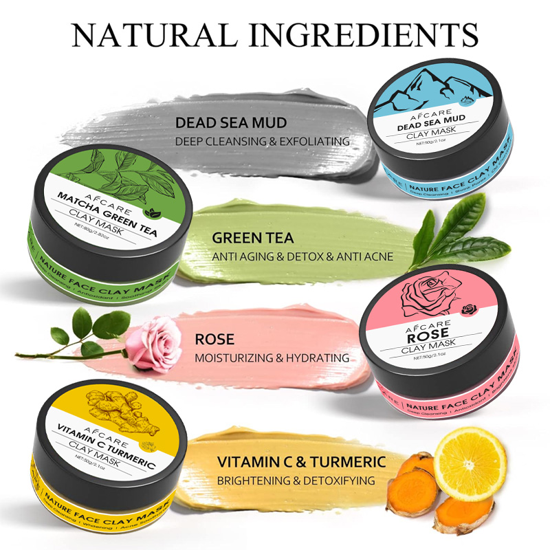 4 قطعة قناع الوجه الطين مجموعة - مراجعة Green Tea Cleansing Clay Mask وسعره