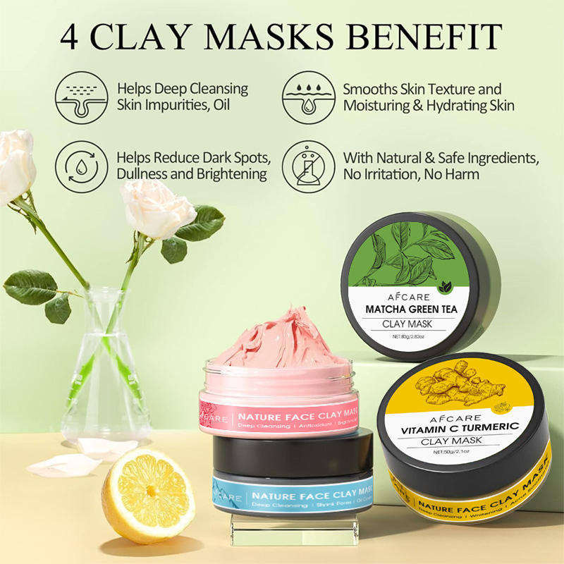 4 قطعة قناع الوجه الطين مجموعة - مراجعة Green Tea Cleansing Clay Mask وسعره