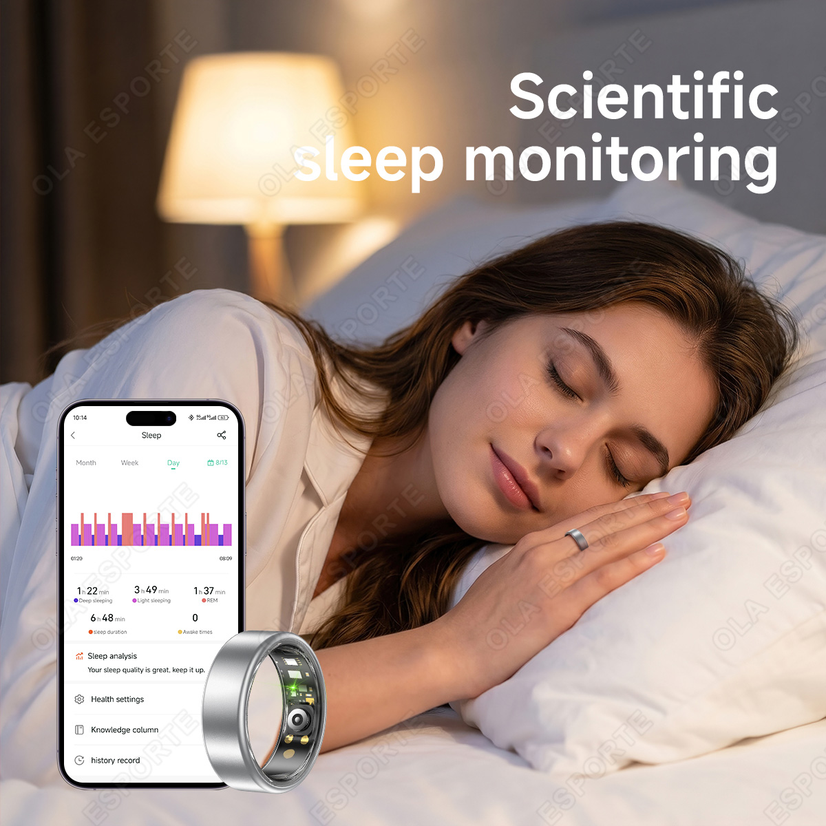 جميع المقاسات (6-14) خاتم ذكي  - مراجعة Health Monitors وسعره
