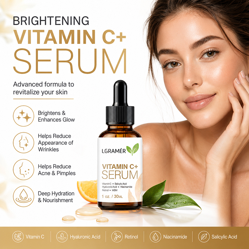 سيروم فيتامين سي+ للوجه مع حمض - مراجعة Hyaluronic Acid Facial Serum وسعره