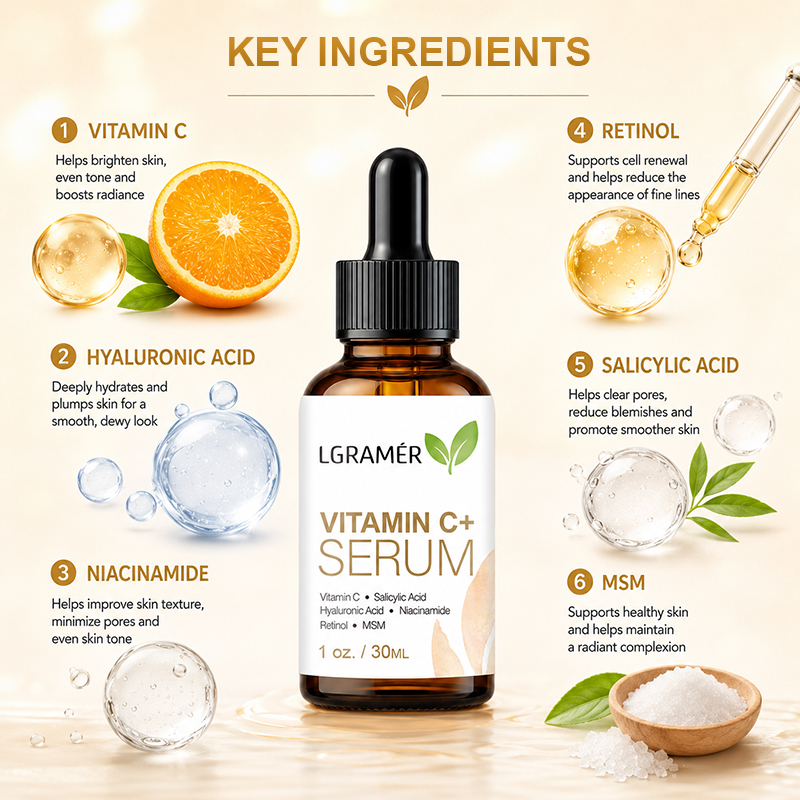 سيروم فيتامين سي+ للوجه مع حمض - مراجعة Hyaluronic Acid Facial Serum وسعره