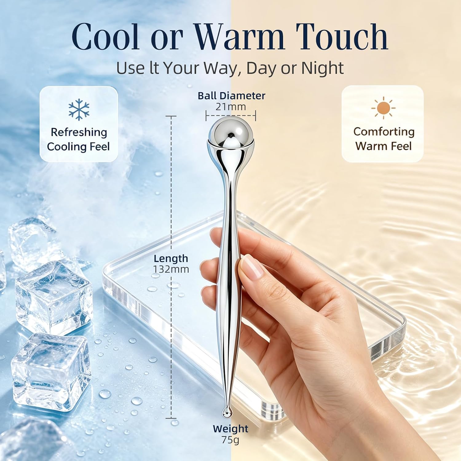 أداة تدليك الوجه المعدنية، أدا - مراجعة Face Ice Roller Puffiness وسعره