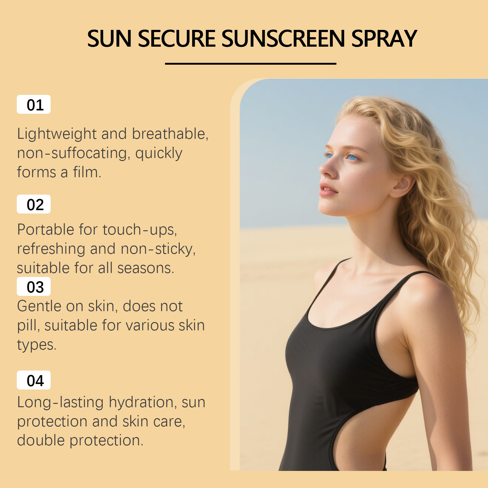 رذاذ واقي من الشمس مرطب غير مر - مراجعة Spf 50 Waterproof Sunscreen وسعره