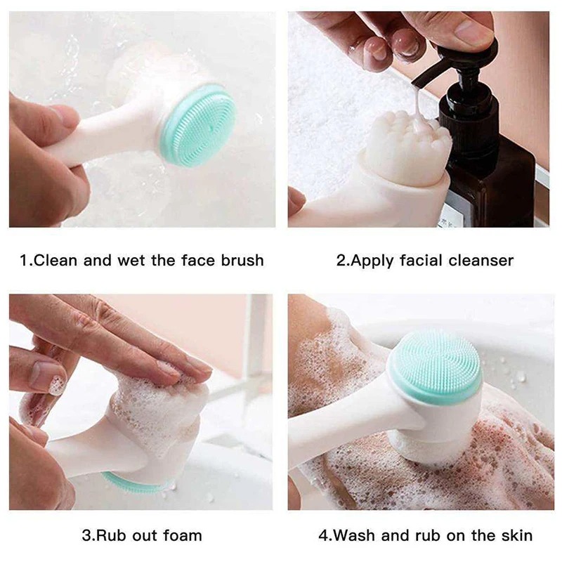 فرشاة تنظيف الوجه يدوية ثلاثية - مراجعة Silicone Face Scrubber Electric وسعره
