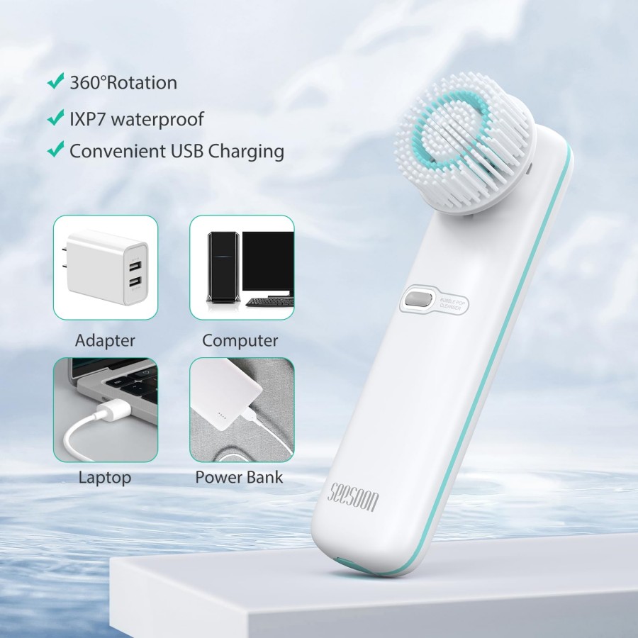 فرشاة تنظيف الوجه، فرشاة غسيل  - مراجعة Silicone Face Scrubber Electric وسعره