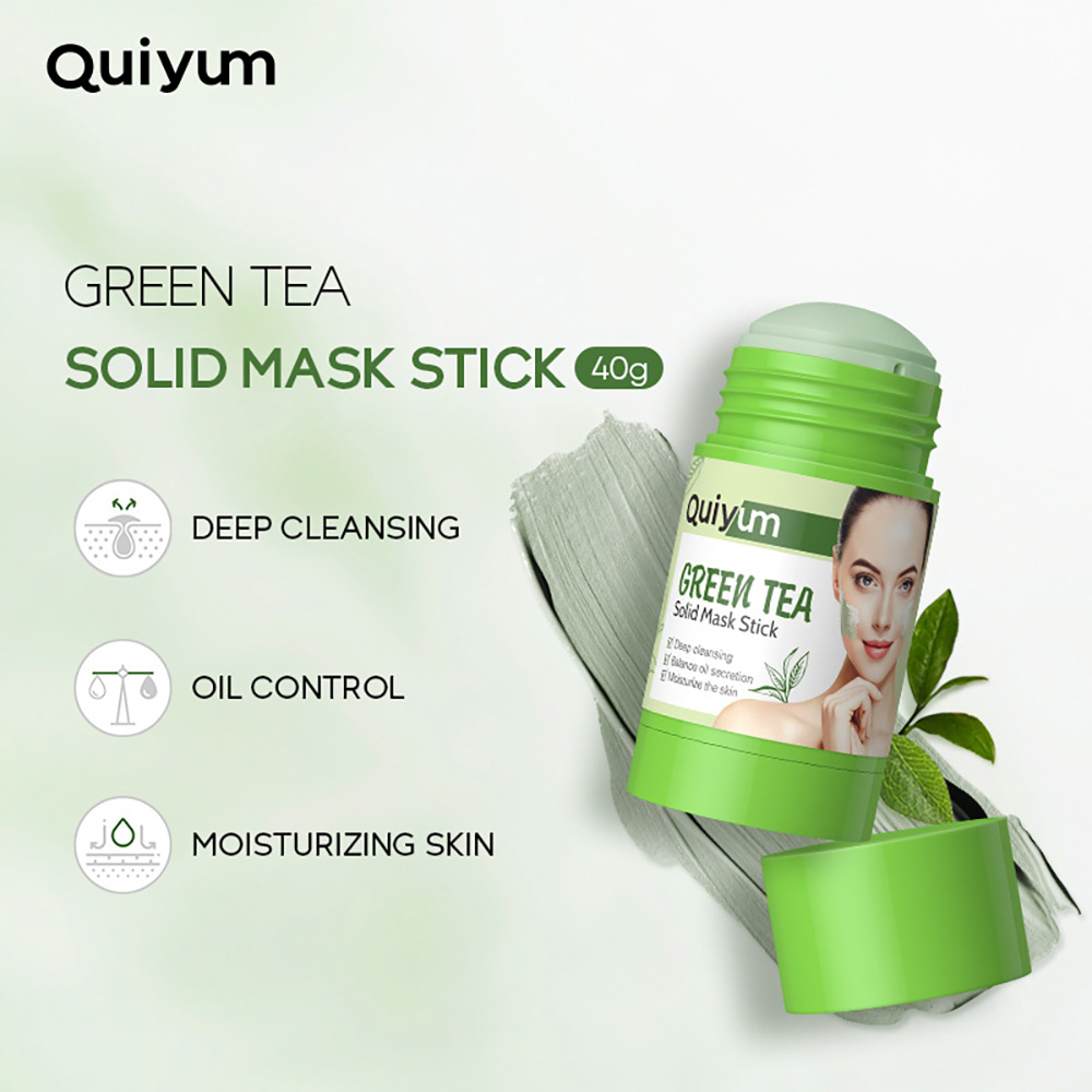 قناع الطين الأخضر QUIYUM بالشا - مراجعة Green Tea Cleansing Clay Mask وسعره