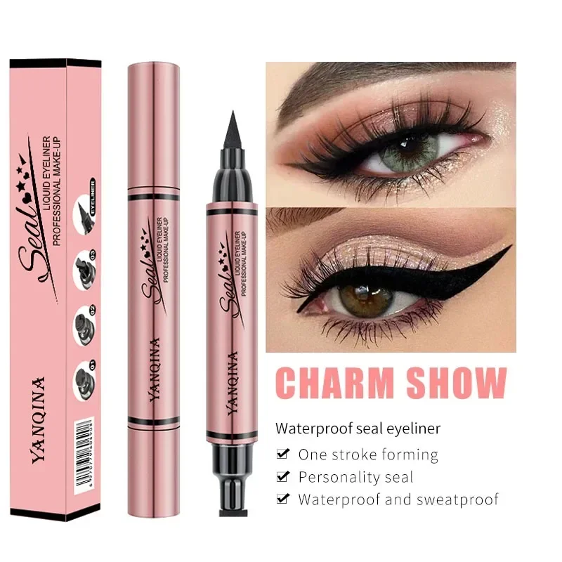 قلم تحديد العيون بختم مزدوج ال - مراجعة Waterproof Liquid Eyeliner Pen وسعره