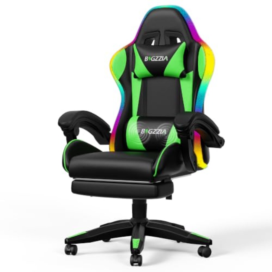 كرسي ألعاب RGB مع مسند للقدمين - مراجعة Massage وسعره