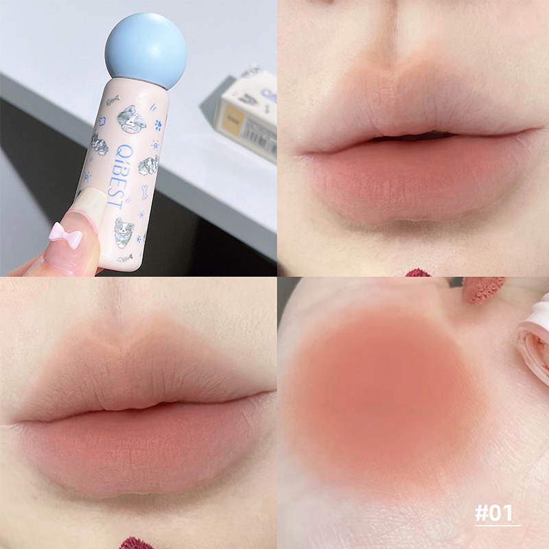 QIBEST لطيف المخملية ماتي الشف - مراجعة Matte Velvet Lip Tint Long Lasting وسعره