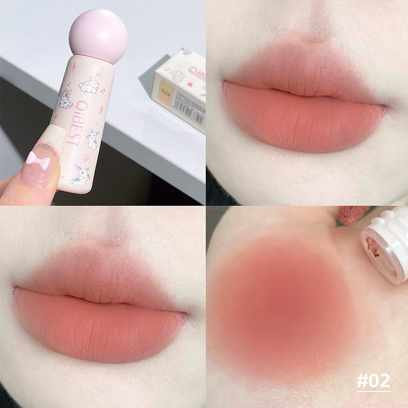 QIBEST لطيف المخملية ماتي الشف - مراجعة Matte Velvet Lip Tint Long Lasting وسعره
