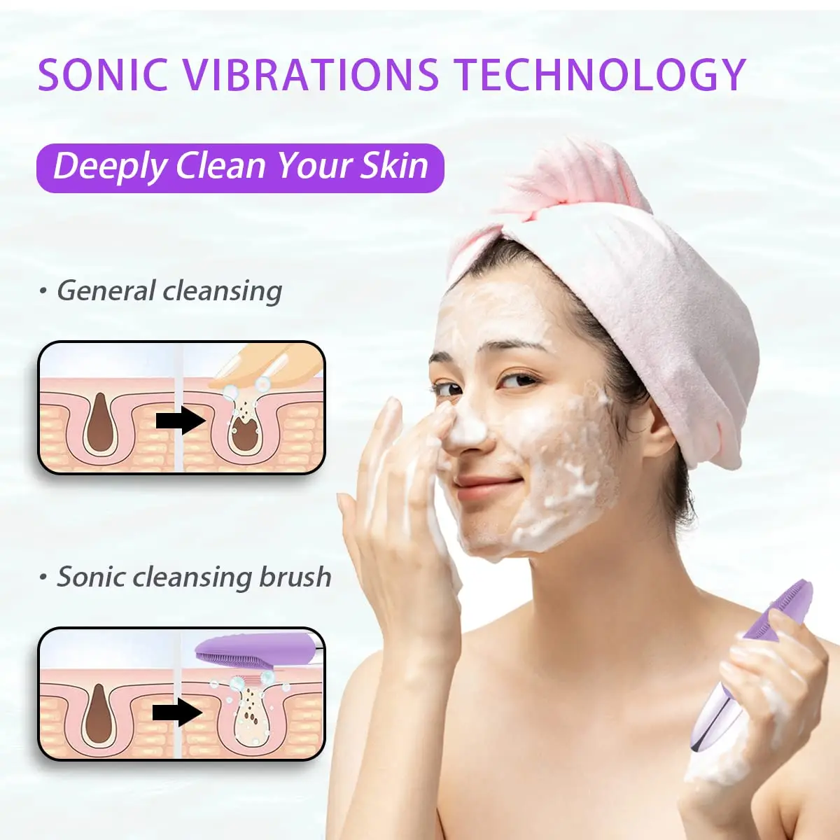 فرشاة تنظيف الوجه الكهربائية م - مراجعة Silicone Face Scrubber Electric وسعره