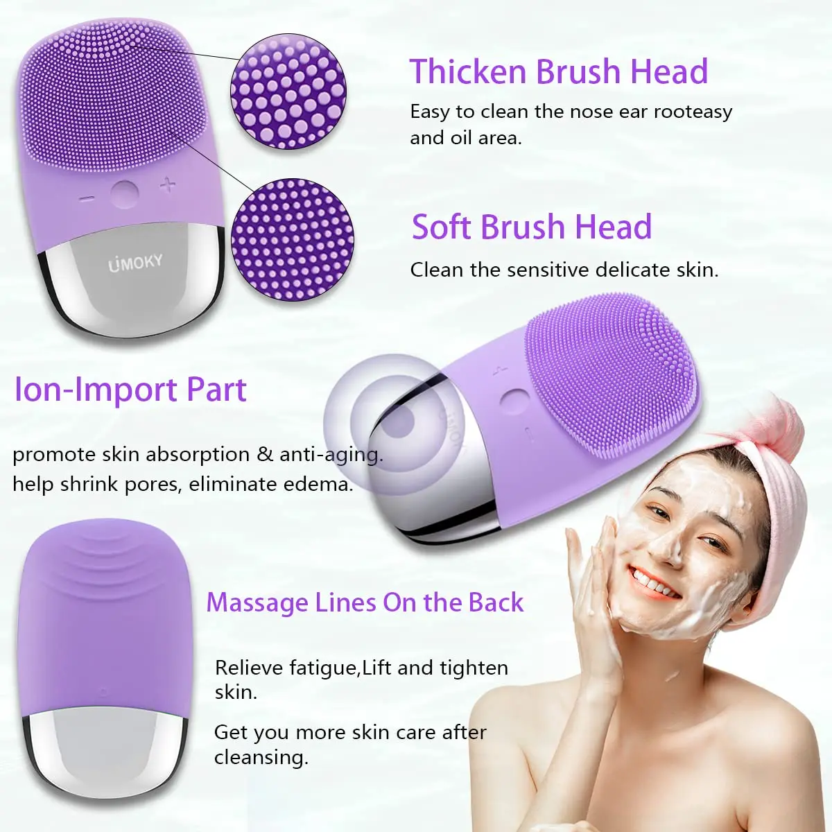 فرشاة تنظيف الوجه الكهربائية م - مراجعة Silicone Face Scrubber Electric وسعره
