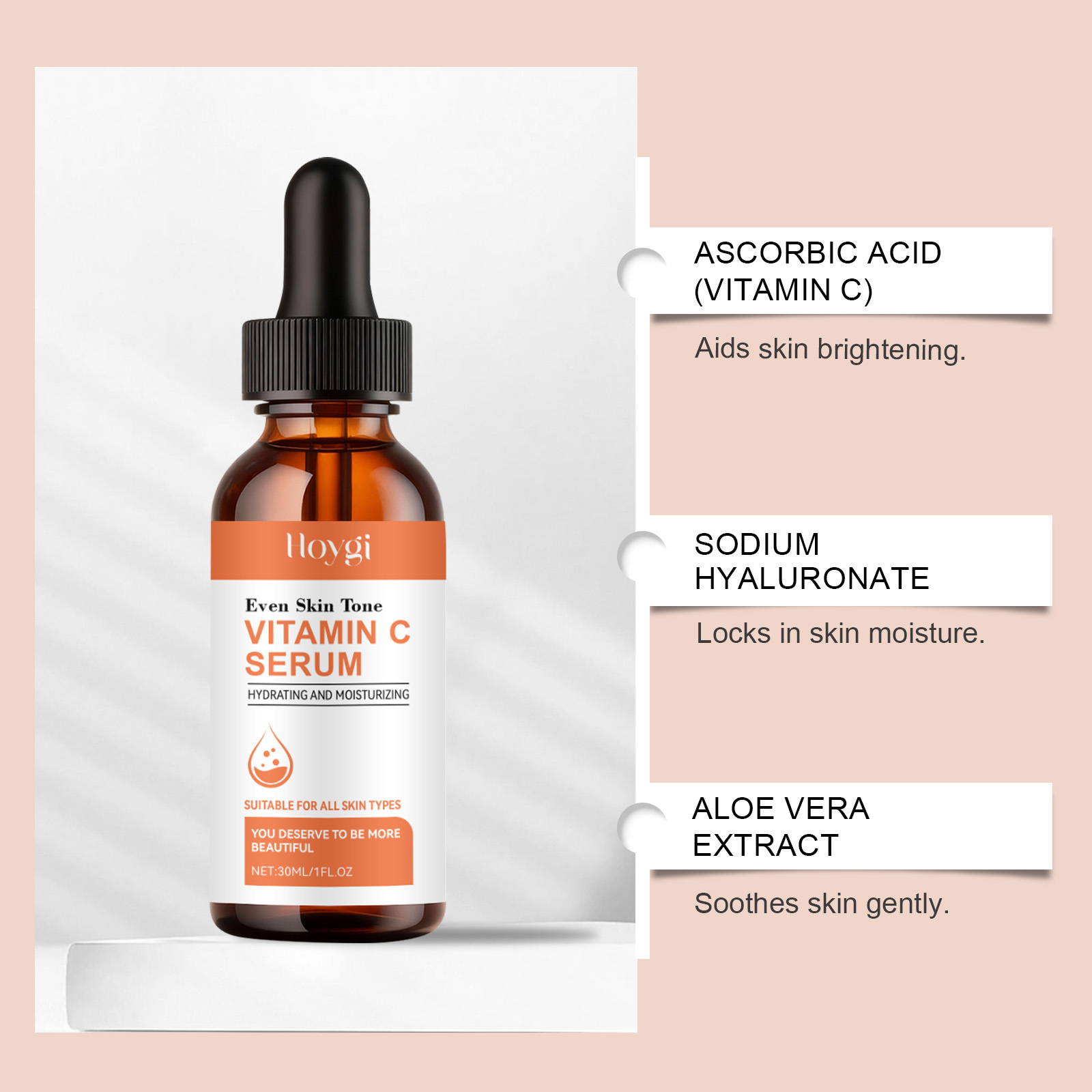 سيروم فيتامين سي للوجه مع حمض  - مراجعة Hyaluronic Acid Facial Serum وسعره